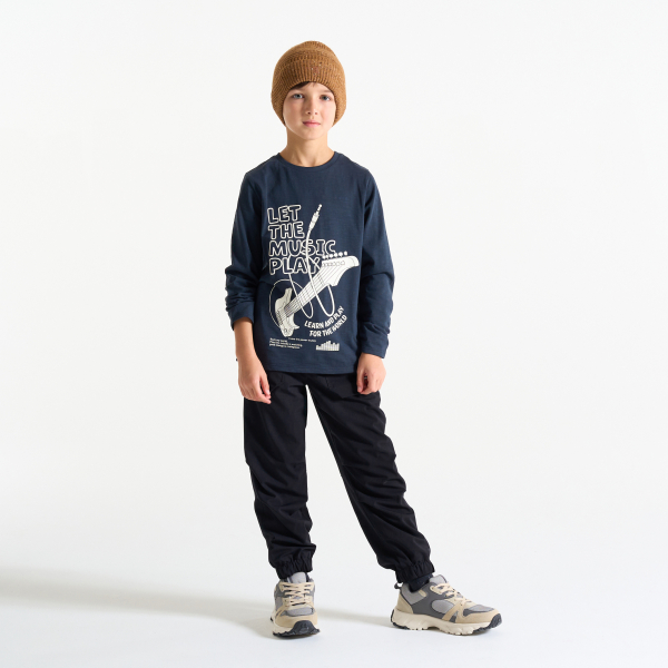 بنطلون مرن، باللون البيج للأطفال.